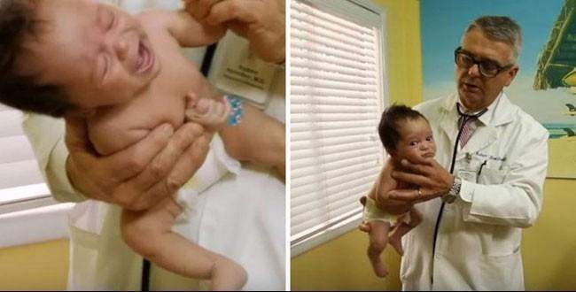 Bir dokunuşla bebeğin ağlamasını durduruyor