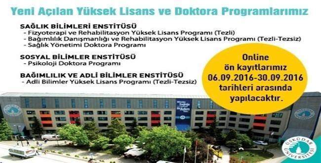 Üsküdar Üniversitesinden yeni yüksek lisans ve doktora programları…