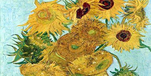 Van Gogh mutasyona uğramış çiçekleri resmetmiş